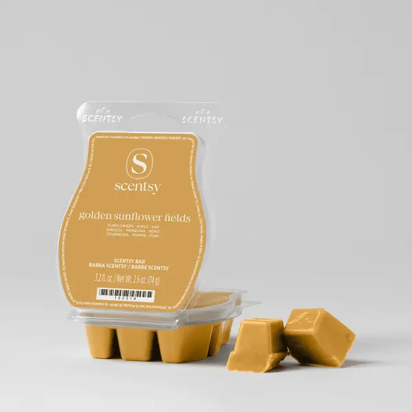Golden Sunflower Fields Scentsy Wax Bar home fragrance product