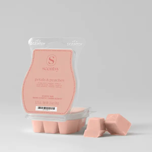 Petals Peaches Scentsy Wax Bar home fragrance product