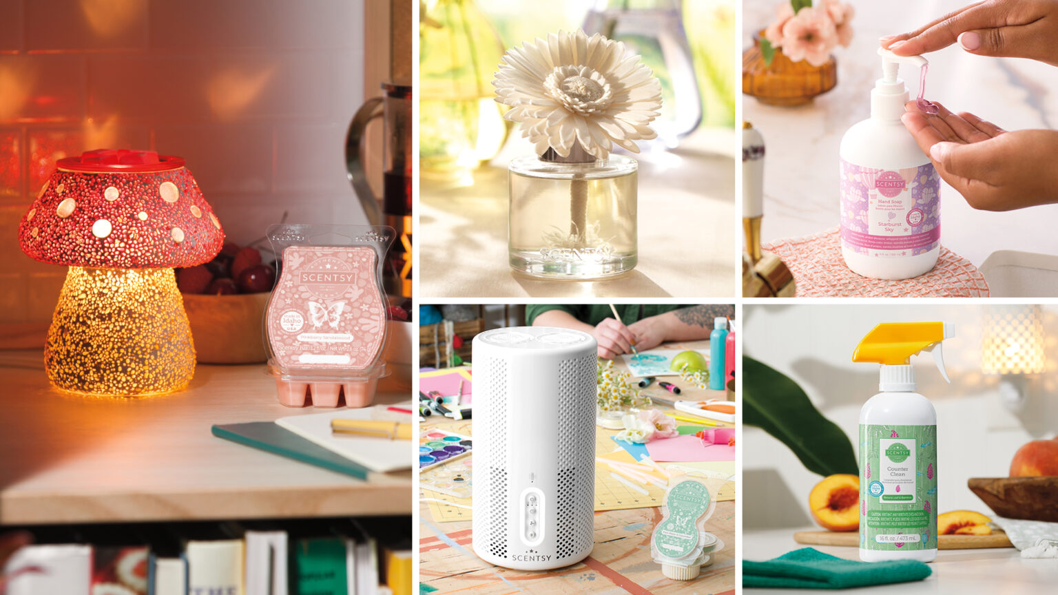 Scentsy product collage