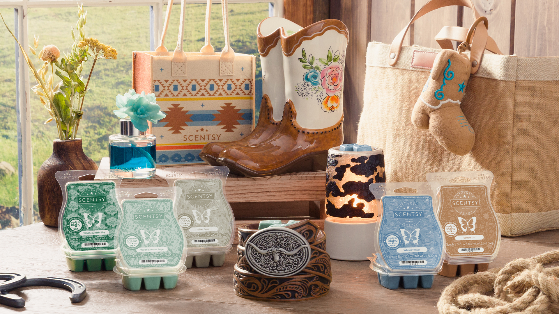 western candle warmers on table