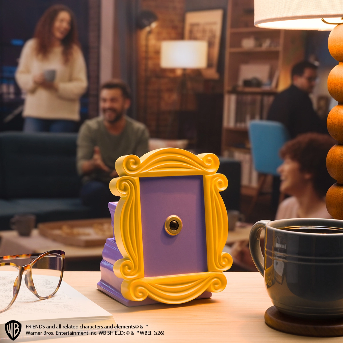 Scentsy The One With the Yellow Frame Wax Warmer designed like Monica Geller's purple door with the yellow frame.